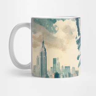 The Statue of liberty New York Abstract Cityscape Mug